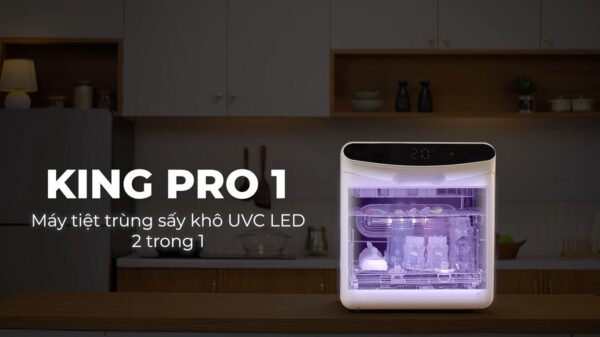 MÁY TIỆT TRÙNG SẤY KHÔ UVC LED 2 TRONG 1 35L - KING PRO 1