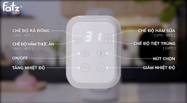 Máy hâm sữa & tiệt trùng điện tử - Fatzbaby Mono 7 - FB3010TN