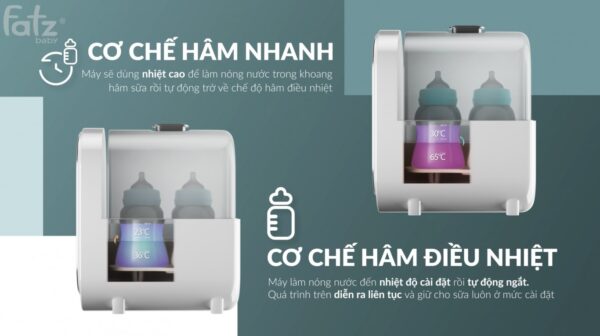Máy hâm sữa tiệt trùng điện tử 2 bình Fatzbaby Duo 6 - FB3090CY